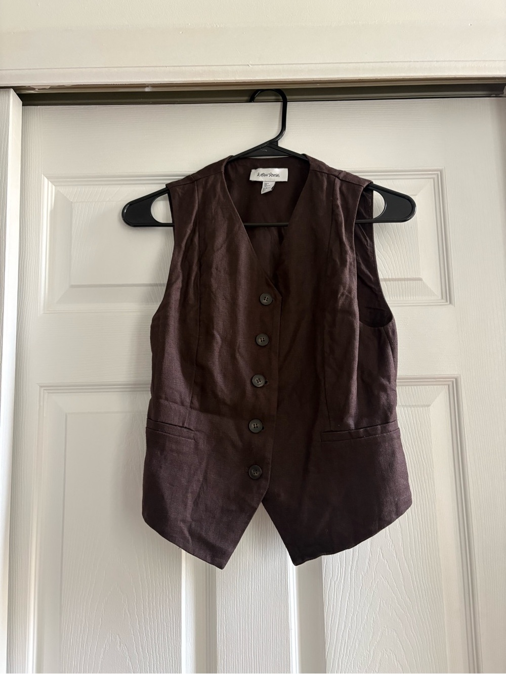 & Other Stories Brown Tailored Button Vest